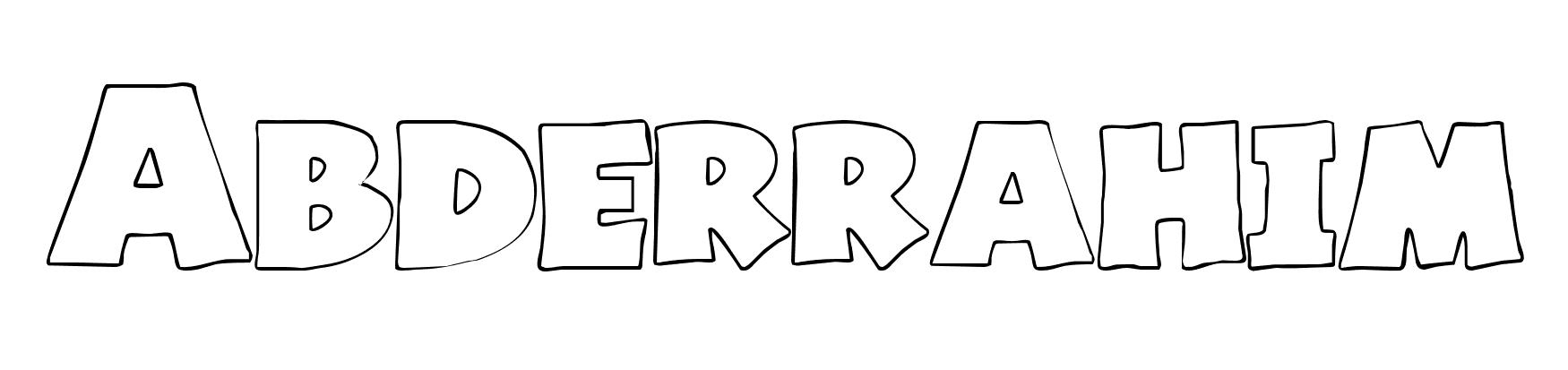 Coloriage Abderrahim - Prénom à imprimer