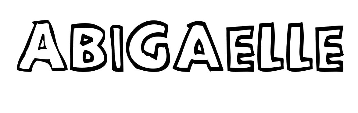 Coloriage Abigaelle - Prénom à imprimer
