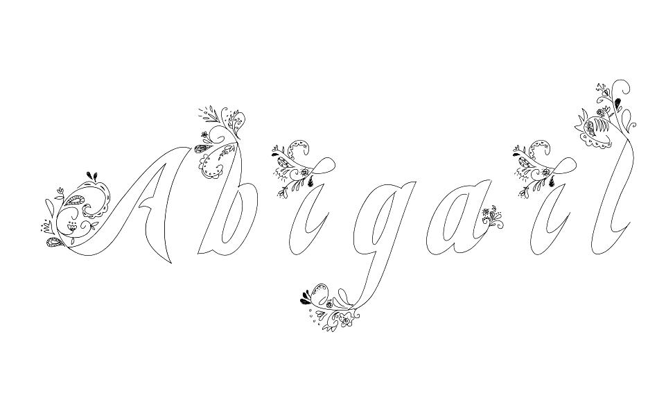 Coloriage Abigail - Prénom à imprimer