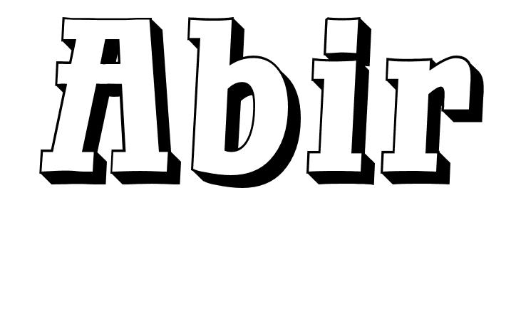 Coloriage Abir - Prénom à imprimer