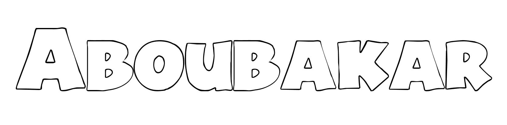 Coloriage Aboubakar - Prénom à imprimer