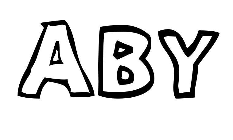 Coloriage Aby - Prénom à imprimer