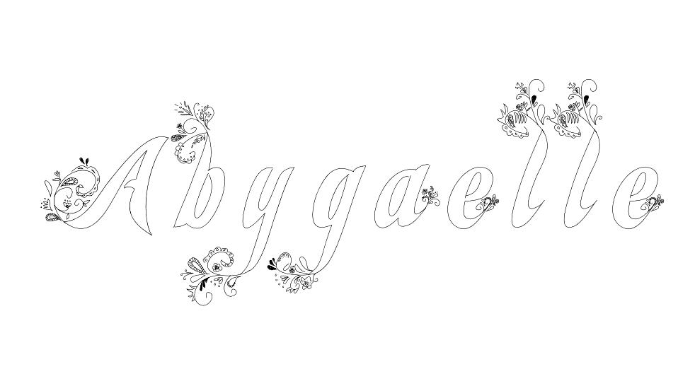 Coloriage Abygaelle - Prénom à imprimer