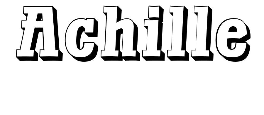 Coloriage Achille - Prénom à imprimer