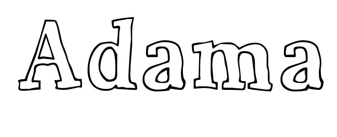 Coloriage Adama - Prénom à imprimer