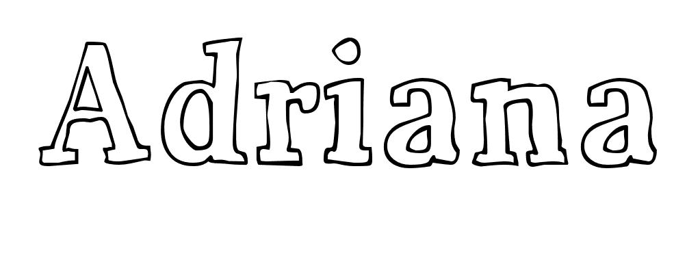 Coloriage Adriana - Prénom à imprimer