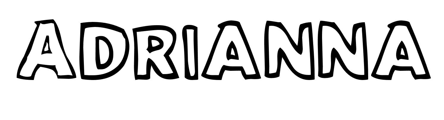 Coloriage Adrianna - Prénom à imprimer