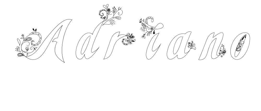 Coloriage Adriano - Prénom à imprimer