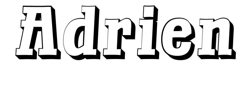 Coloriage Adrien - Prénom à imprimer