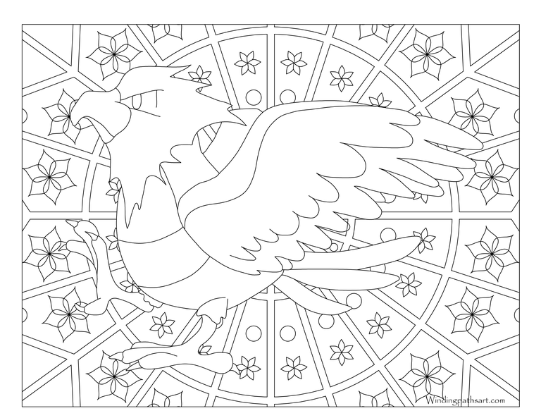 Coloriage Adulte Pokemon Mandala Spearow - Mandala pokemon à imprimer