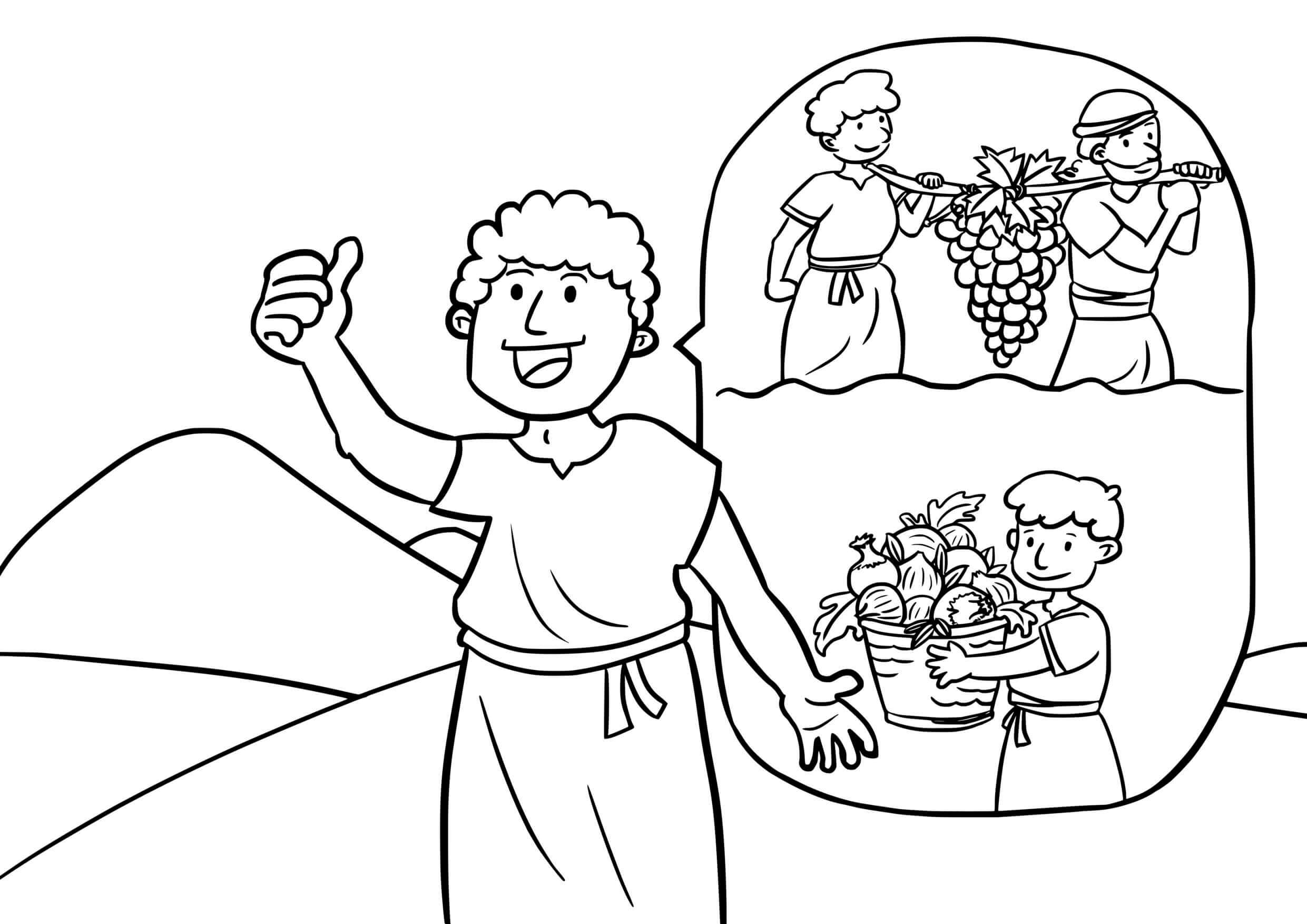 Coloriage Illustration biblique avec numéros à compléter - Jésus à imprimer