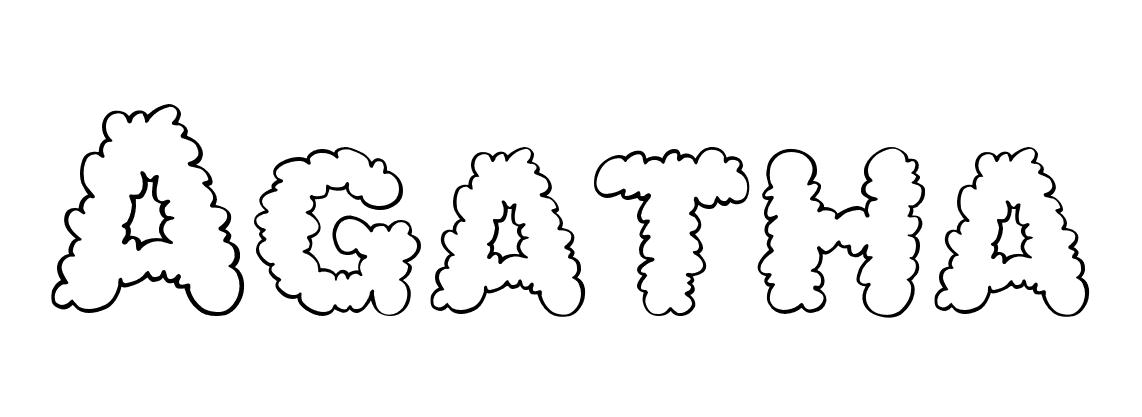 Coloriage Agatha - Prénom à imprimer