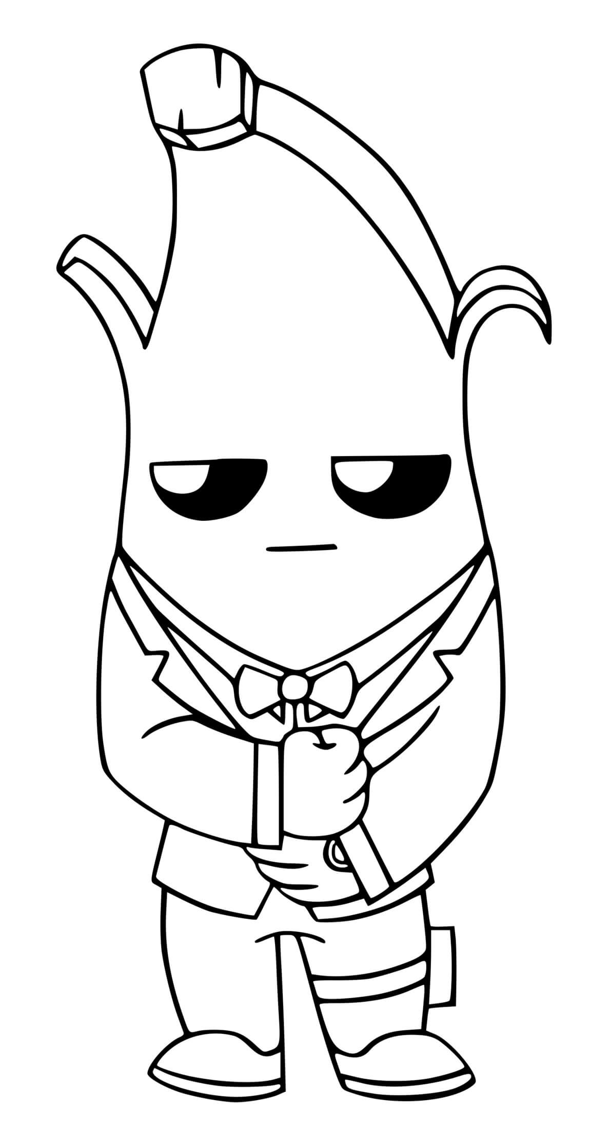 Coloriage Agent Peely Ghost Fortnite - Fortnite à imprimer
