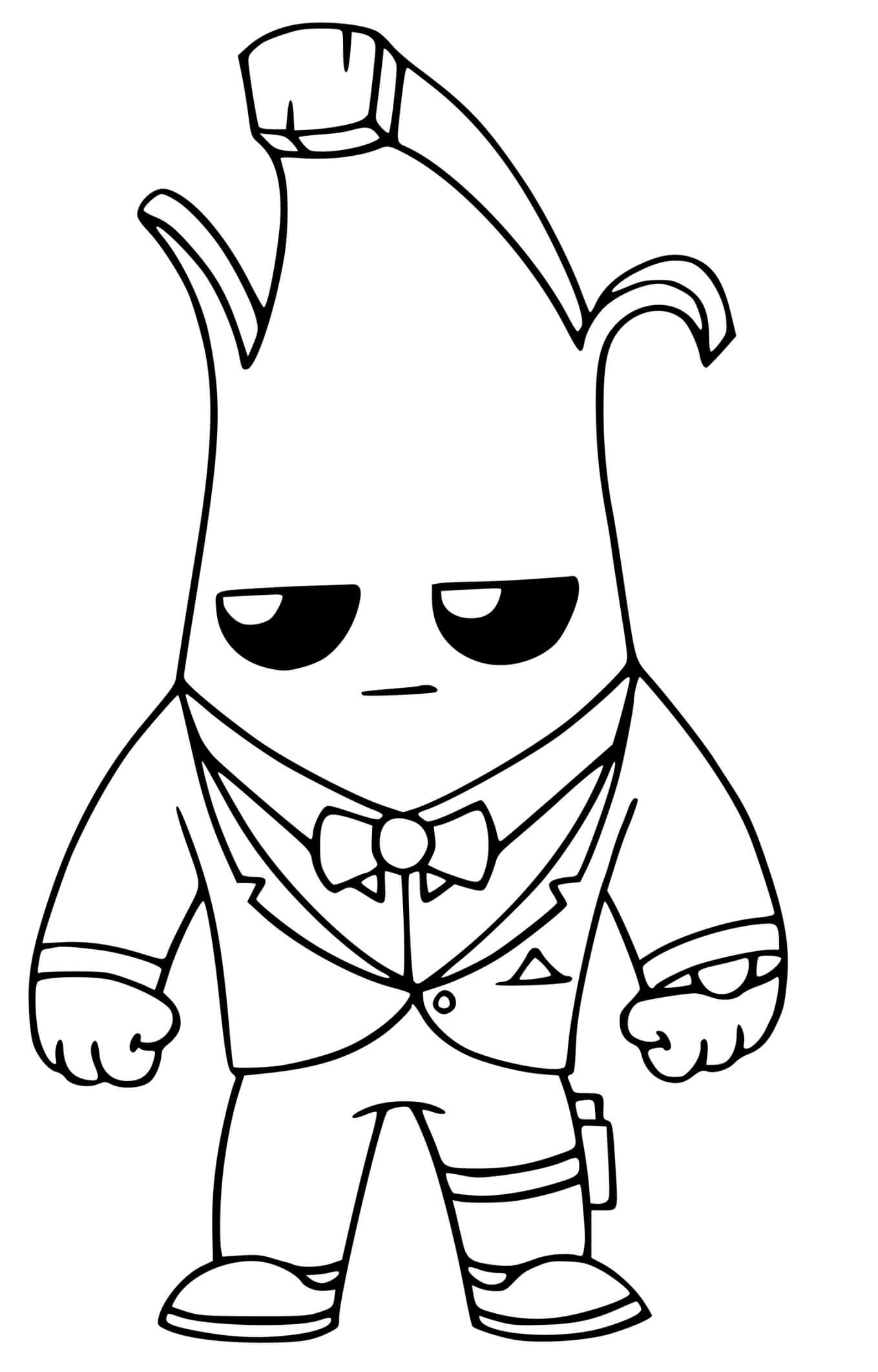 Coloriage Agent Peely Top Secret Fortnite - Fortnite à imprimer