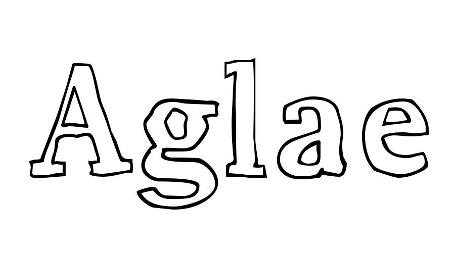 Coloriage Aglae - Prénom à imprimer
