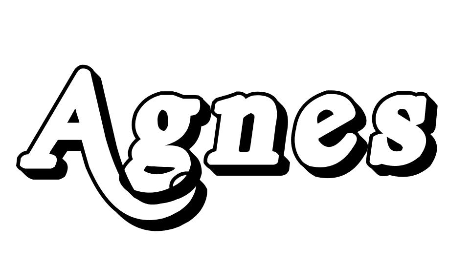 Coloriage Agnes - Prénom à imprimer