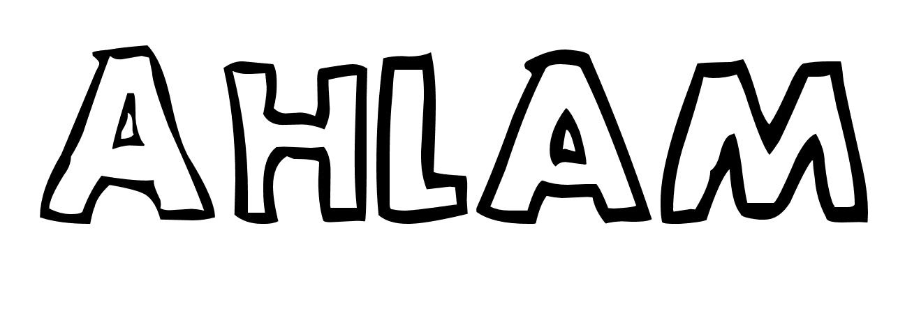 Coloriage Ahlam - Prénom à imprimer