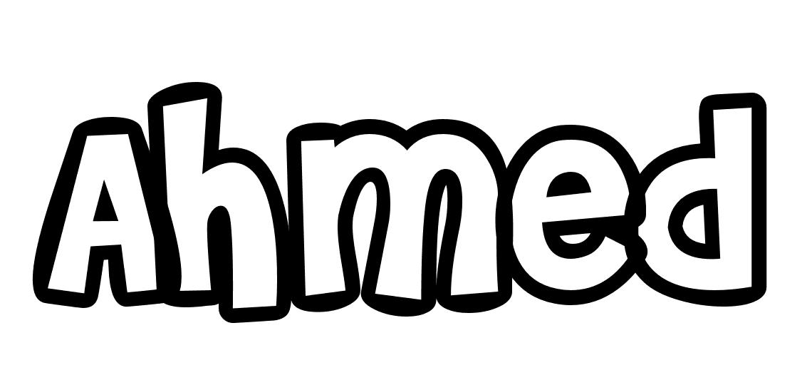 Coloriage Ahmed - Prénom à imprimer