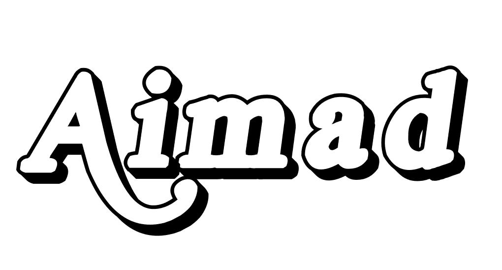 Coloriage Aimad - Prénom à imprimer