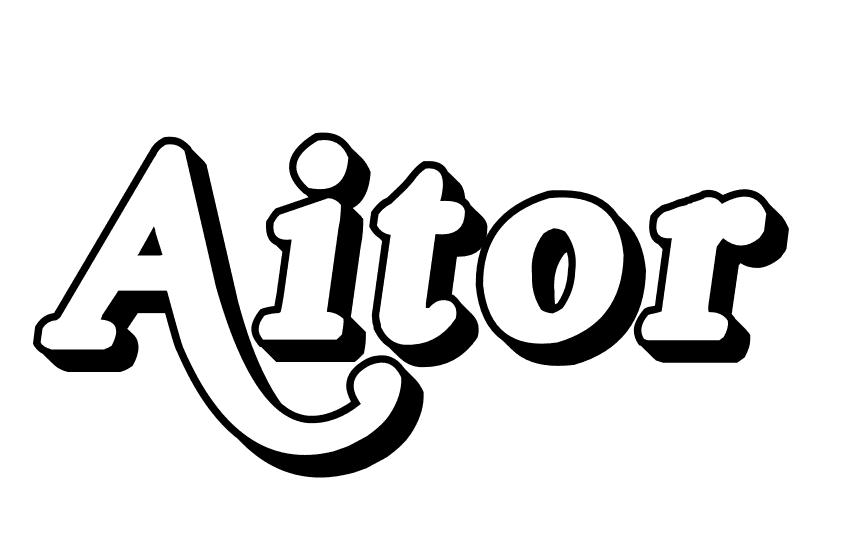 Coloriage Aitor - Prénom à imprimer