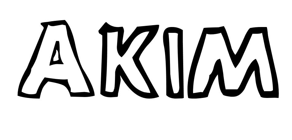 Coloriage Akim - Prénom à imprimer