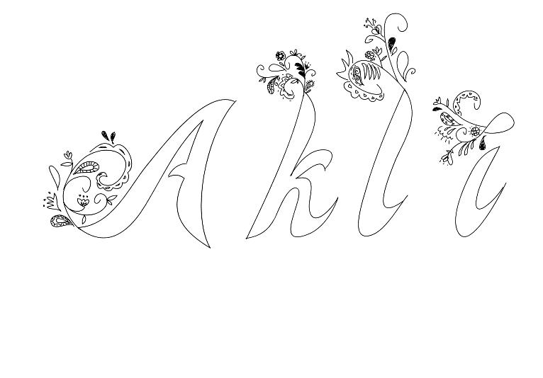 Coloriage Akli - Prénom à imprimer