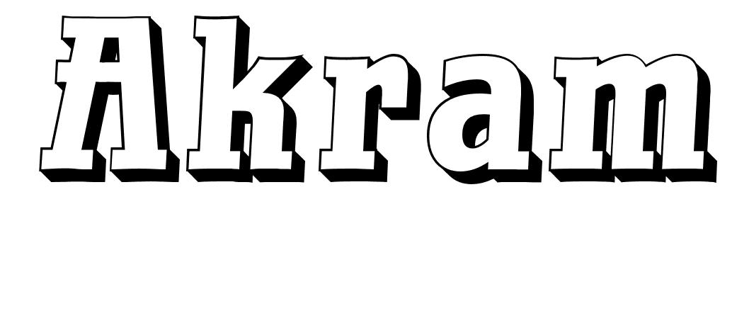 Coloriage Akram - Prénom à imprimer