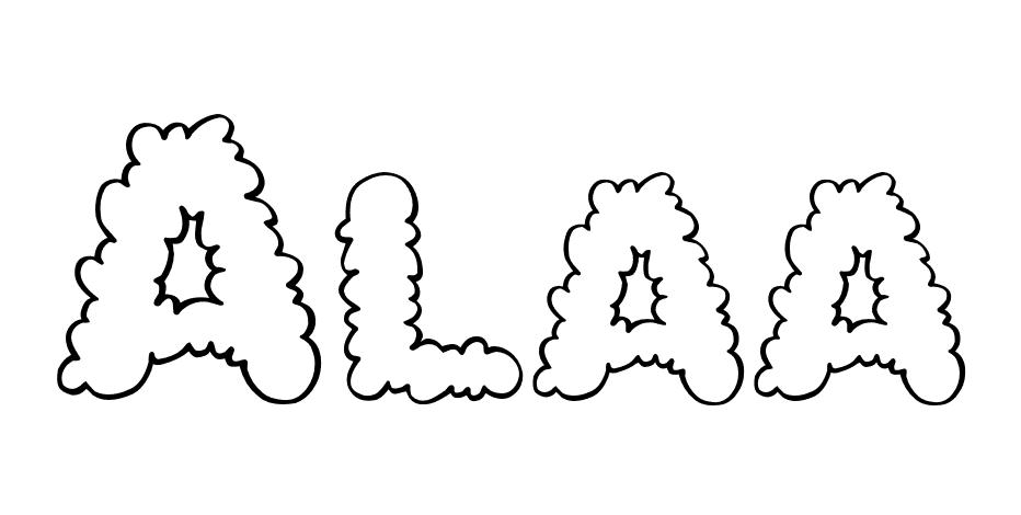 Coloriage Alaa - Prénom à imprimer