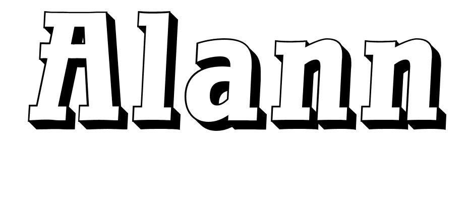 Coloriage Alann - Prénom à imprimer