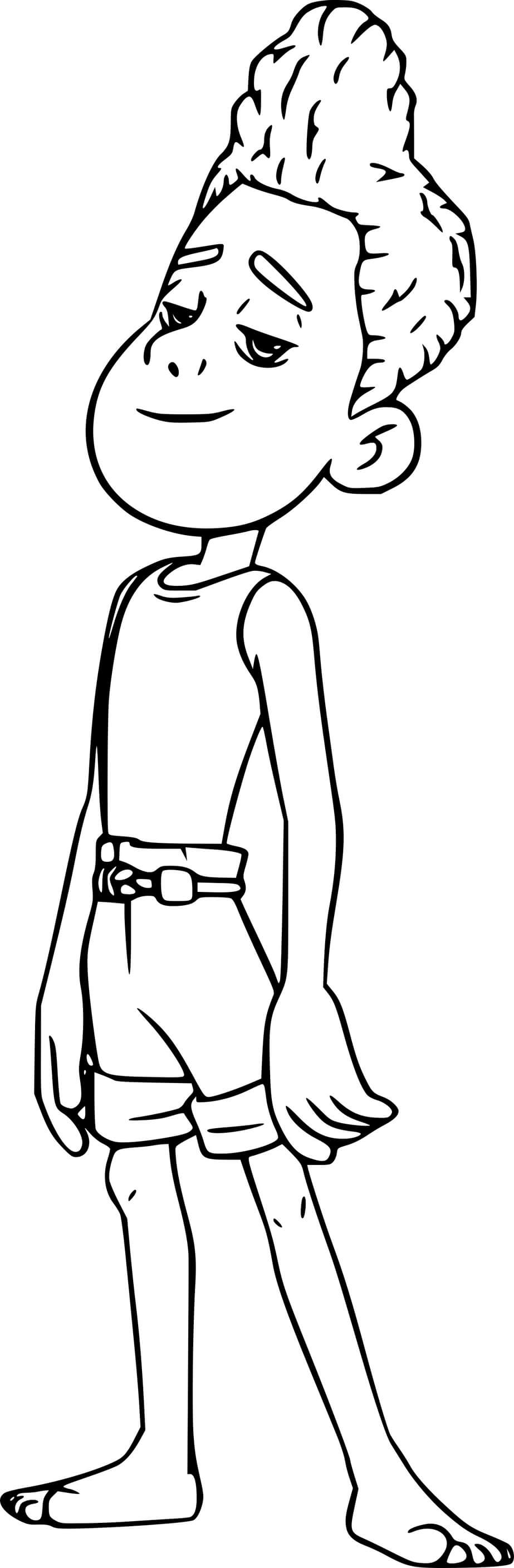 Coloriage Alberto Scorfano Human - Luca de Disney Pixar à imprimer