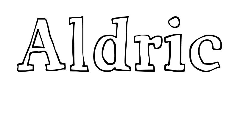 Coloriage Aldric - Prénom à imprimer
