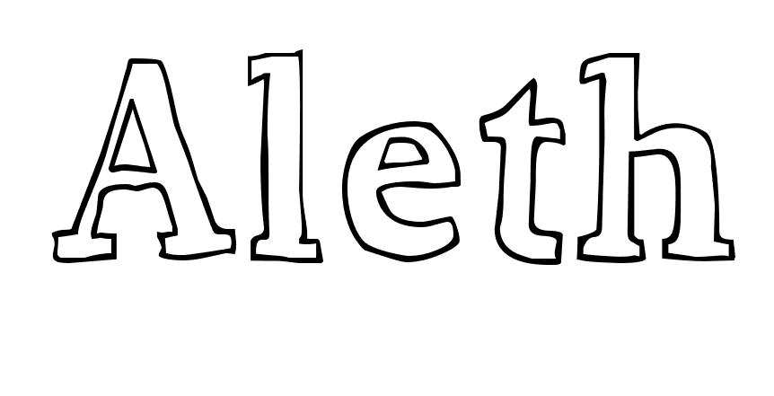 Coloriage Aleth - Prénom à imprimer