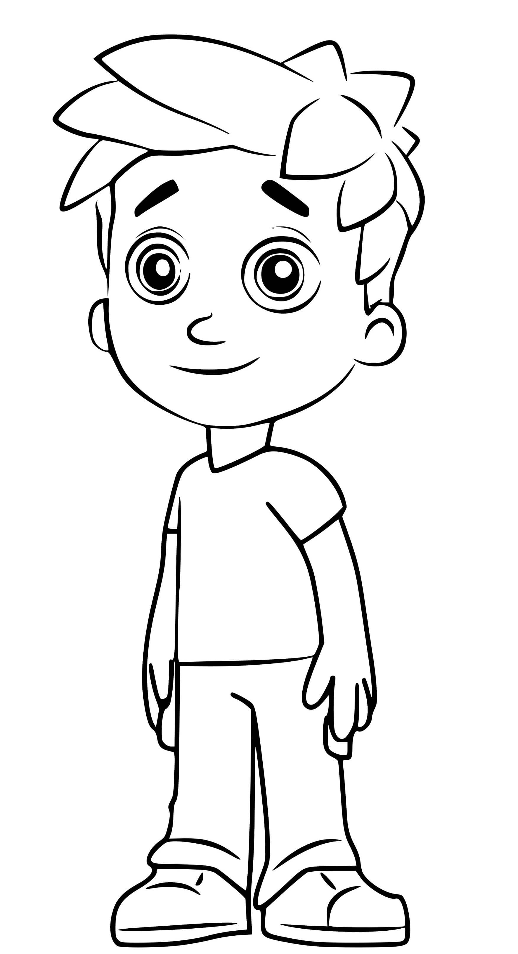 Coloriage Alex Porter Petit Fils De Monsieur Porter - Pat patrouille à imprimer