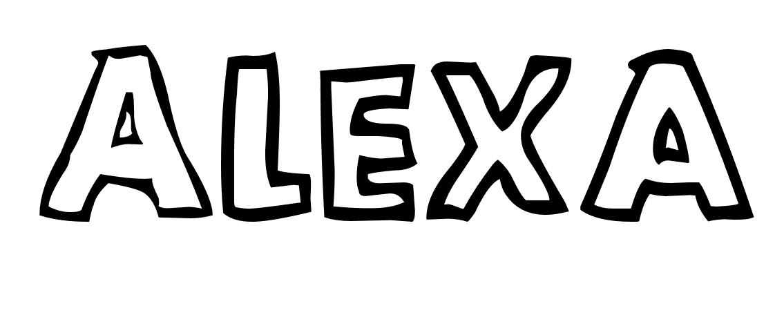 Coloriage Alexa - Prénom à imprimer