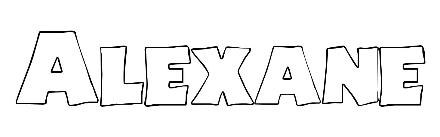 Coloriage Alexane - Prénom à imprimer