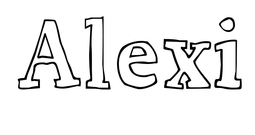 Coloriage Alexi - Prénom à imprimer