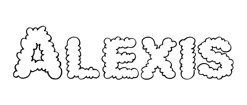 Coloriage Alexis - Prénom à imprimer