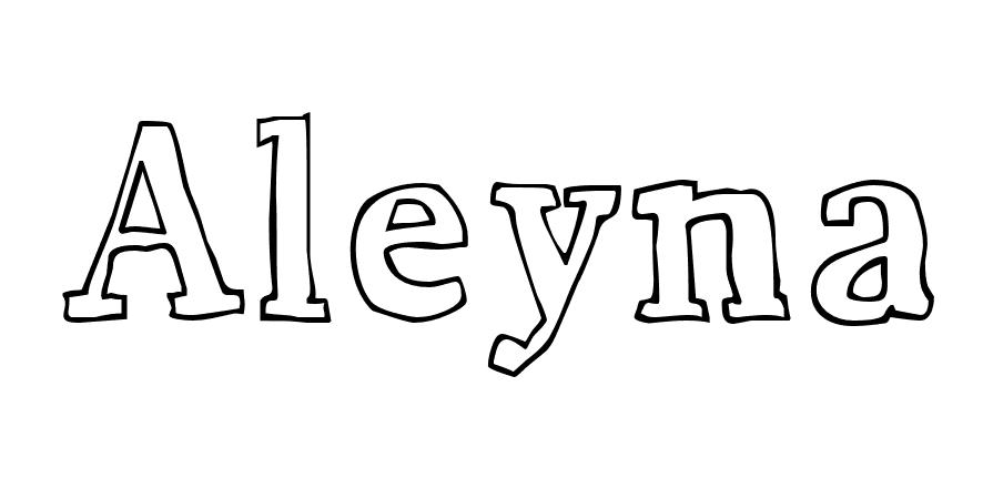 Coloriage Aleyna - Prénom à imprimer