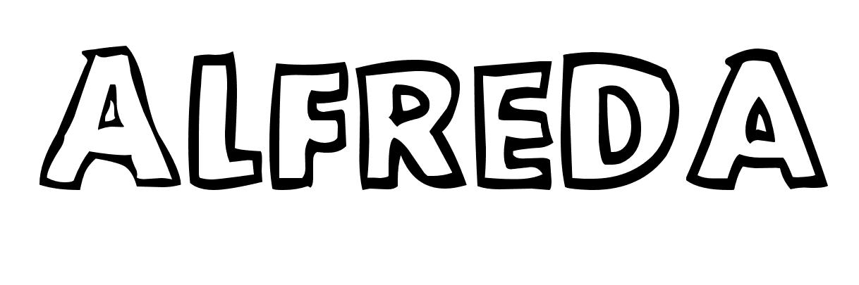 Coloriage Alfreda - Prénom à imprimer