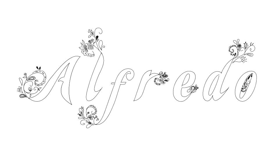 Coloriage Alfredo - Prénom à imprimer