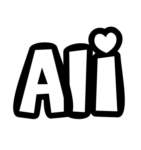 Coloriage Ali - Prénom à imprimer