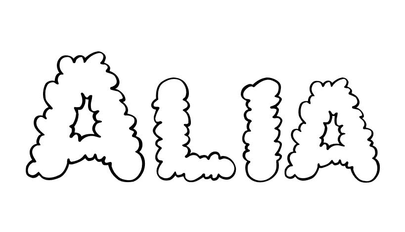 Coloriage Alia - Prénom à imprimer