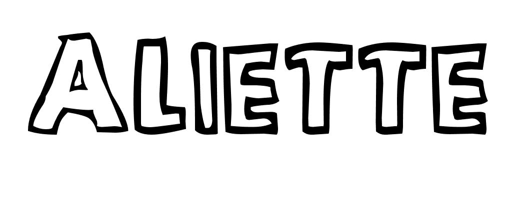 Coloriage Aliette - Prénom à imprimer