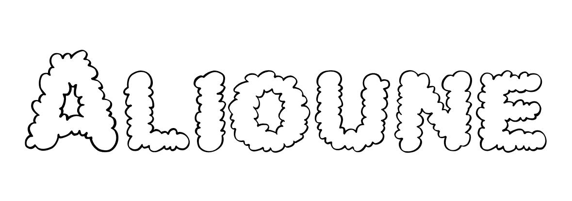 Coloriage Alioune - Prénom à imprimer