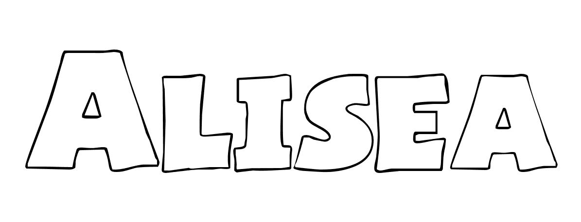 Coloriage Alisea - Prénom à imprimer