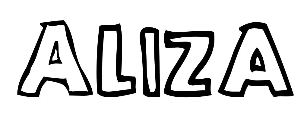 Coloriage Aliza - Prénom à imprimer