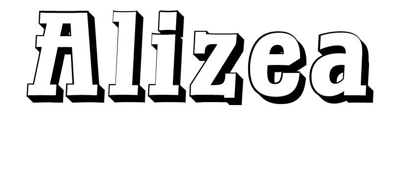 Coloriage Alizea - Prénom à imprimer