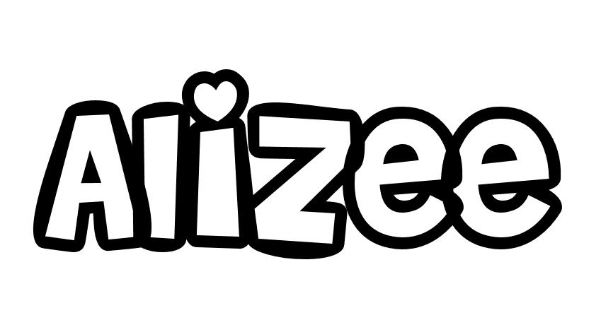 Coloriage Alizee - Prénom à imprimer