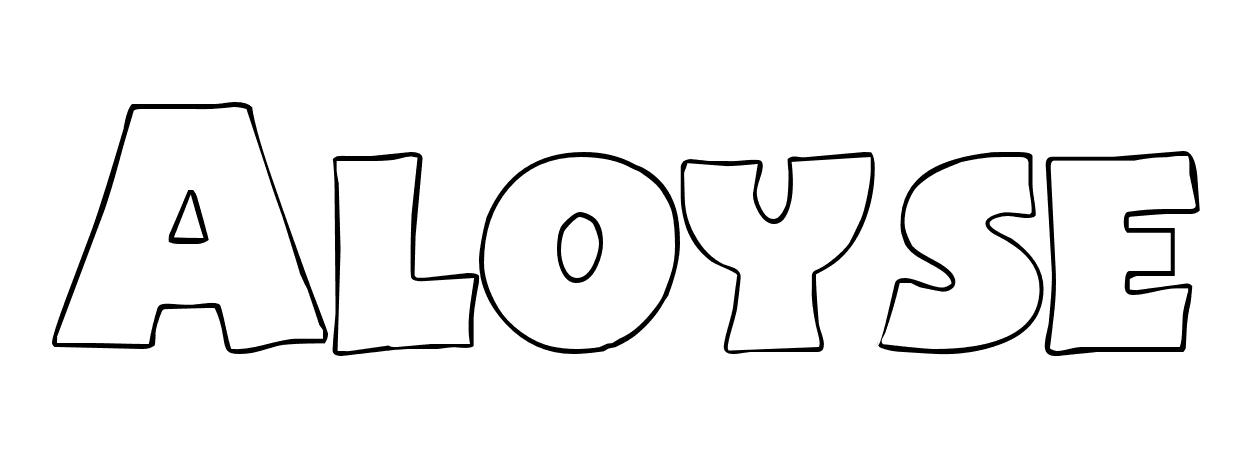 Coloriage Aloyse - Prénom à imprimer