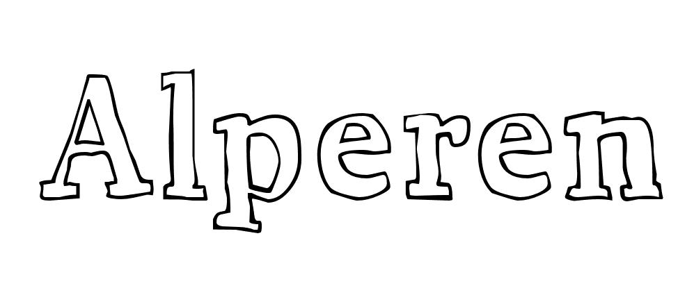 Coloriage Alperen - Prénom à imprimer
